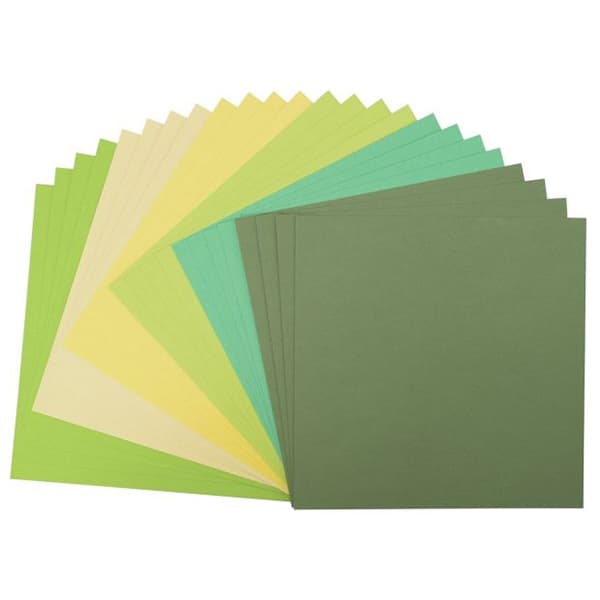Cardstock Paket Florence - Gröna Färger - 24 ark