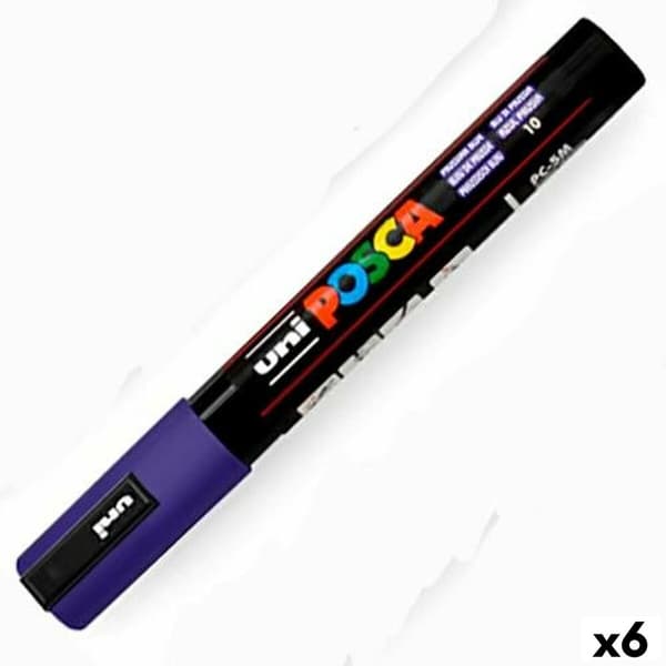 Markør POSCA PC-5M Elektrisk blå (6 enheder)
