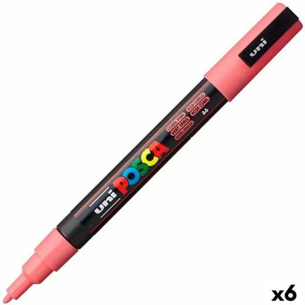 Markør POSCA PC-3M Coral Pink (6 enheder)