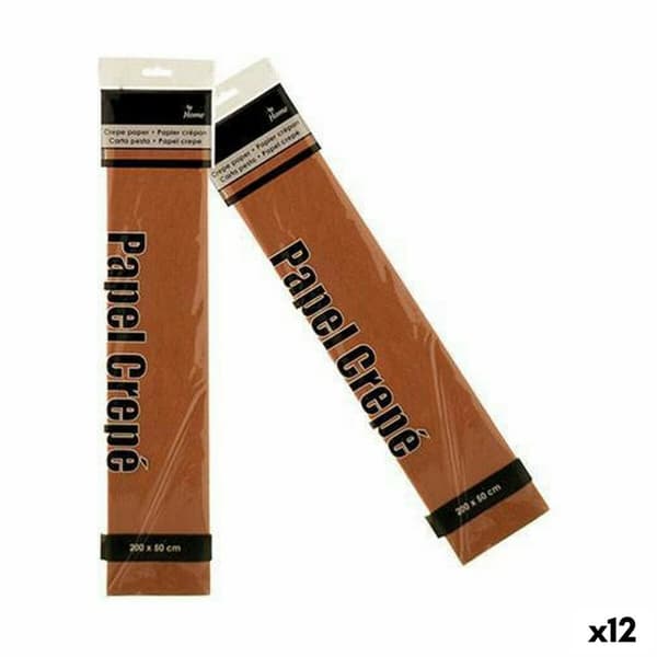 Crepepapir 50 x 200 cm Brun (12 enheder)