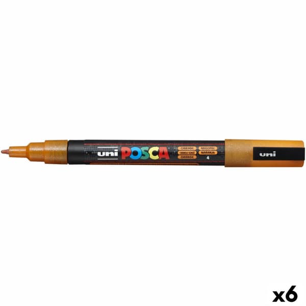 Markør POSCA PC-3ML Orange (6 enheder)