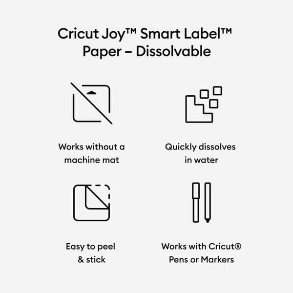 Opløseligt papir til skæreplotter Cricut Joy