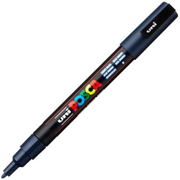 Markör POSCA PC-3M Marinblå (6 antal)