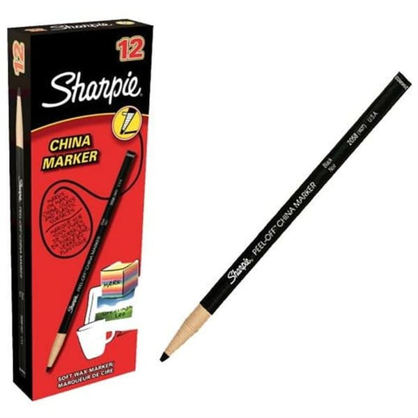 Markör Sharpie China Permanent Svart 12 Delar (12 antal) (1 antal)