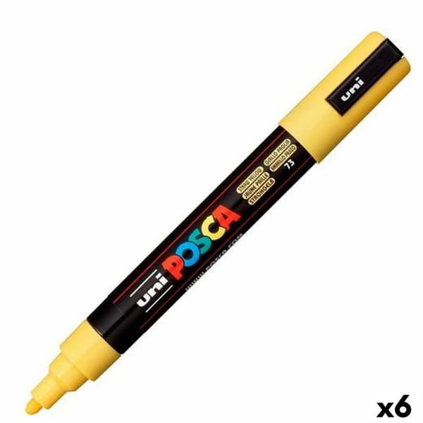 Markör POSCA PC-5M Gul (6 antal)