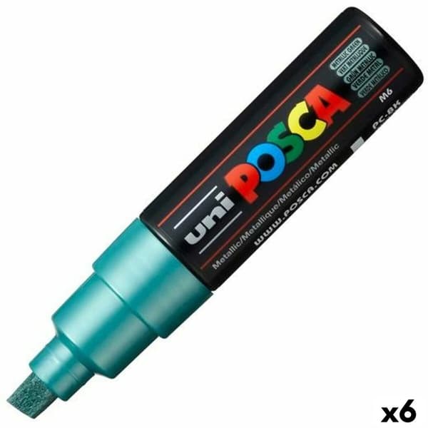 Markør POSCA PC-8K Grøn metal (6 enheder)