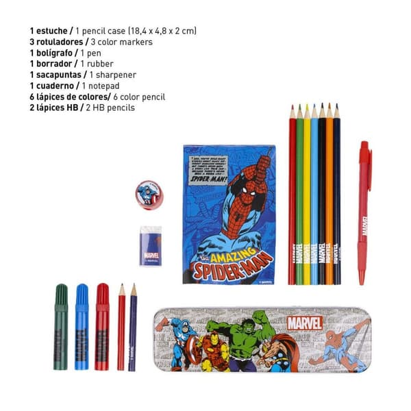 Skolemateriell Marvel 16 Deler