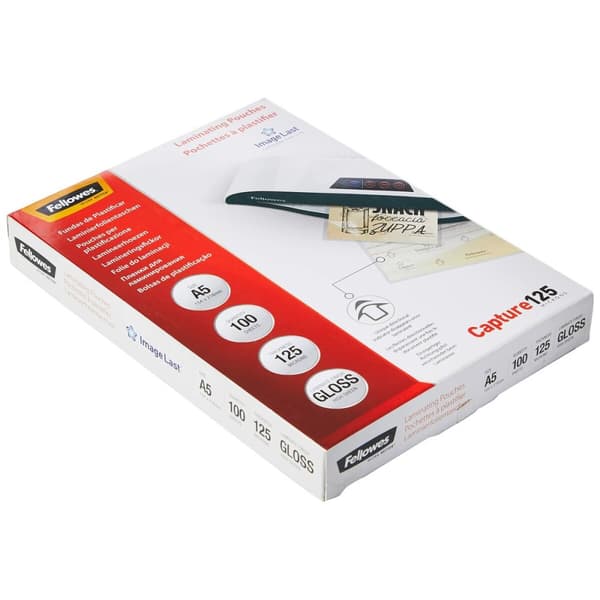 Laminating Pouches Fellowes 100 Delar A5 Transparent (5 antal)