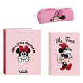 Miniatyrbild 3 av 3: Brevpapper Set Minnie Mouse Loving Rosa A4 3 Delar