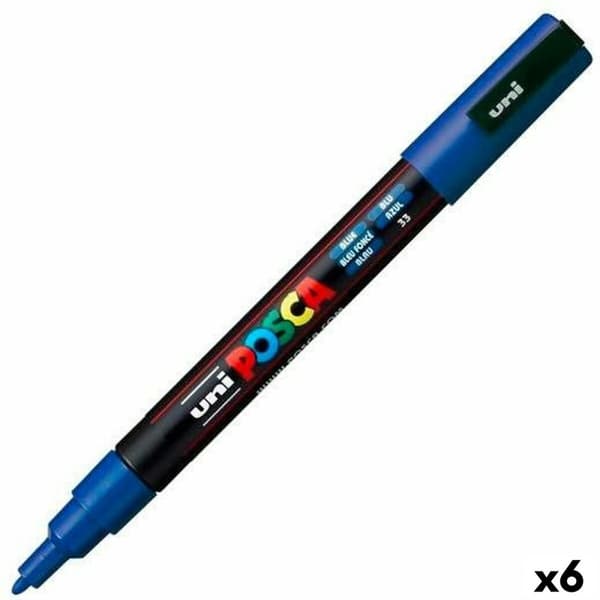 Markör POSCA PC-3M Blå (6 antal)