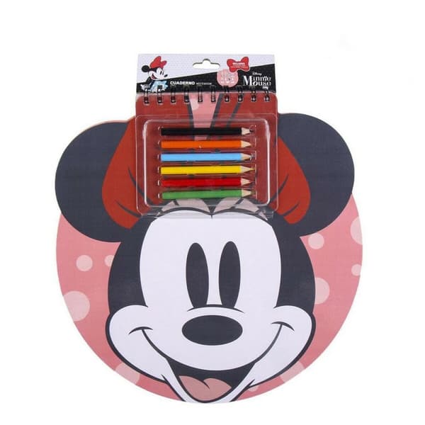 Stationært sæt Minnie Mouse Pink Notesbog (30 x 30 x 1 cm)