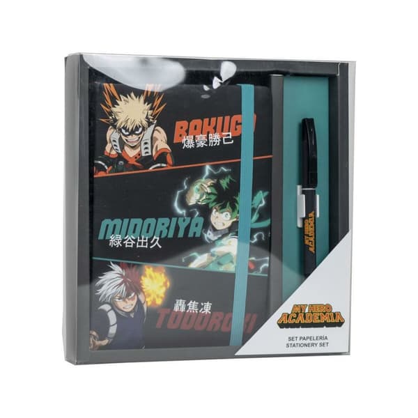 Stationært sæt My Hero Academia Sort 2 Dele
