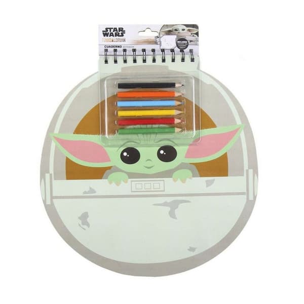 Sett med Skrivesaker The Mandalorian Notatblokk (30 x 30 x 1 cm)