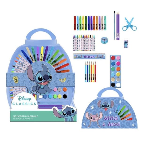 Brevpapper Set Stitch Portfölj Ljusblå