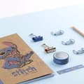 Miniatyrbild 9 av 9: Brevpapper Set Stitch Blå 10 Delar (6 Delar)