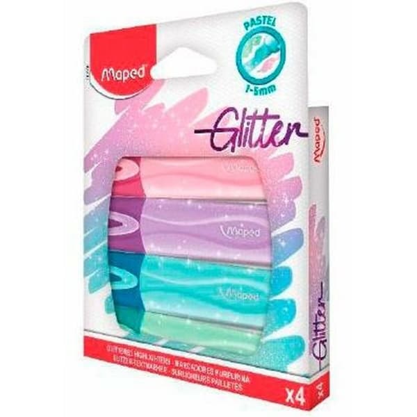Fluorescerande markörsuppsättning Maped 4 Delar Multicolour (15 antal)