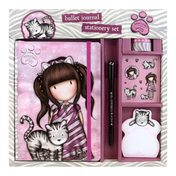 Brevpapper Set Gorjuss Ruby wild Rosa Grå