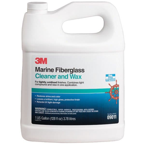 3m Marine Glasfiber Cleaner Og Voks 3.78l Hvid