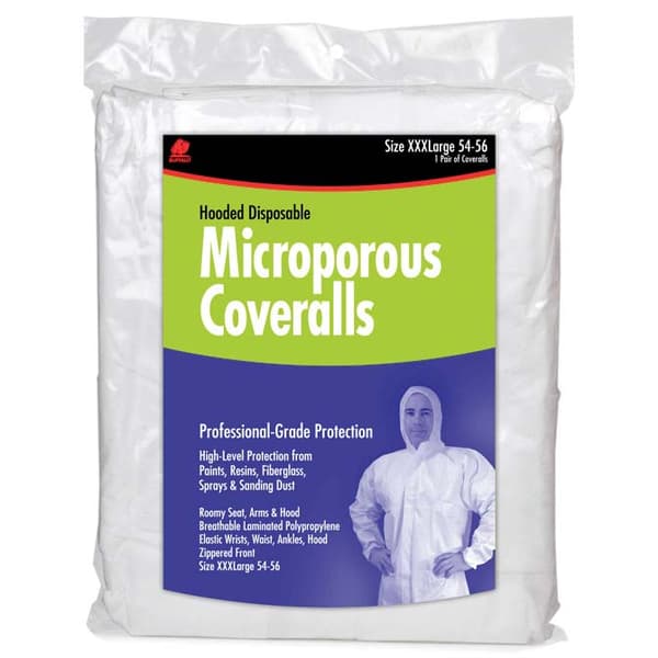 Buffalo Micro Poroous Hooded Coverall Valkoinen 2XL