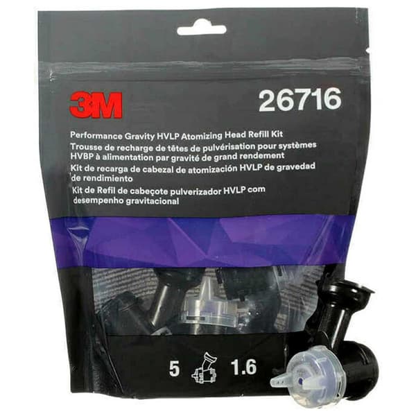 3m Prestanda Gravity Atomizing Head Refill Hvlp Svart