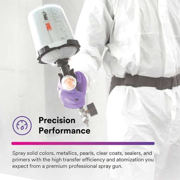 3m Prestanda Gravity Atomizing Head Refill Hvlp Svart