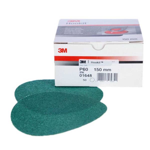 3m Slipskiva Hookit 245 P80 50 Enheter Durchsichtig 150 mm