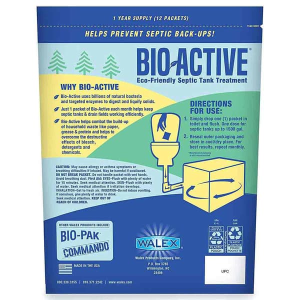 Walex Products Septiktankbehandling Bio-active Blå