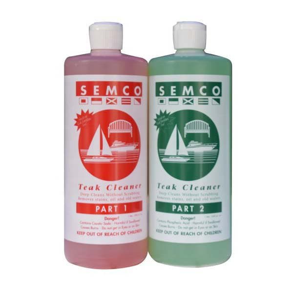 Semco 2x950ml 1+2 Fas Teak Rengöringsmedel UppsÄttning Durchsichtig