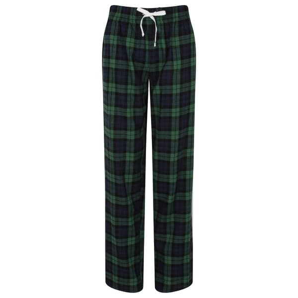 Skinnifit Womens/Ladies Tartan Lounge Pants Navy/Green Check XL