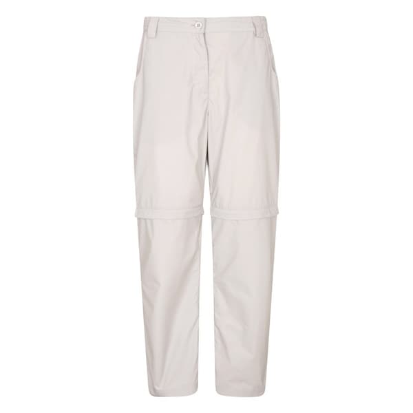 Mountain Warehouse Womens/Ladies Quest Zip-Off Hiking Trousers Light Grey 6 UK