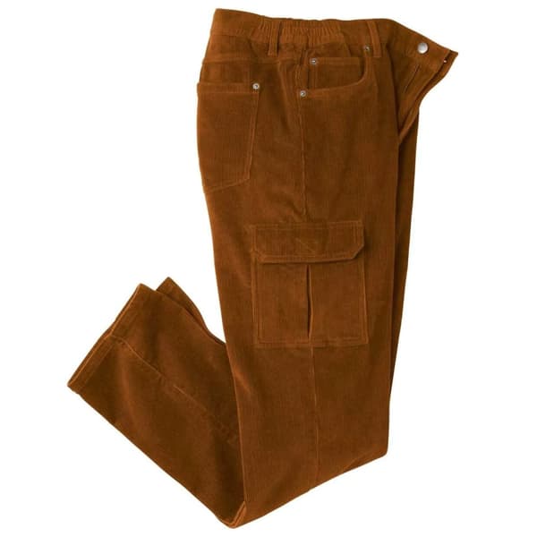 Atlas For Men Mens Corduroy Cargo Trousers