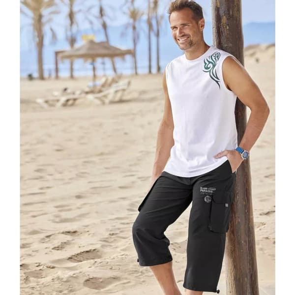 Atlas For Men Mens Cropped Cargo Trousers