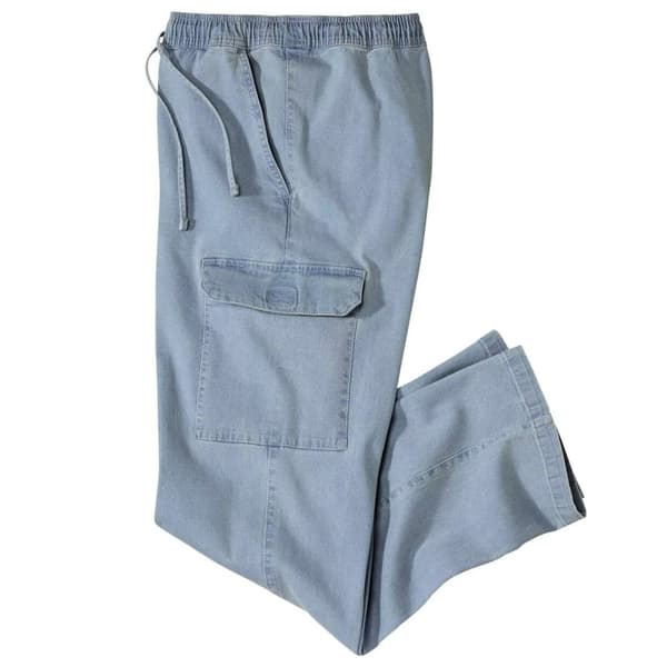 Atlas For Men Mens Elasticated Waist Cargo Jeans