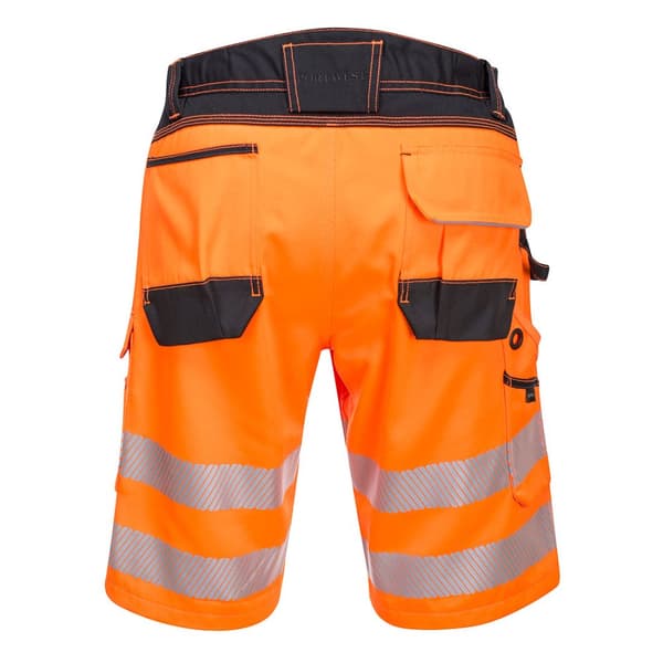 Portwest PW3 Shorts med kontrastpanel i högblått för män