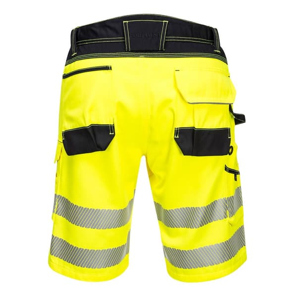 Portwest PW3 Shorts med kontrastpanel i högblått för män