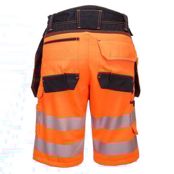 Portwest Herre PW3 Hi-Vis Holster Pocket Shorts til mænd