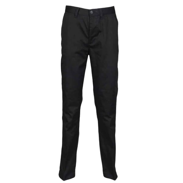 Henbury Womens/Ladies Flat Fronted Trousers Black 8 UK R