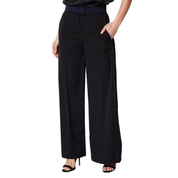 Principles Womens/Ladies Piped Wide Leg Trousers Black 18 UK