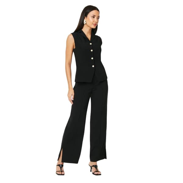 Principles Womens/Ladies Side Slit Pintuck Straight Leg Trousers