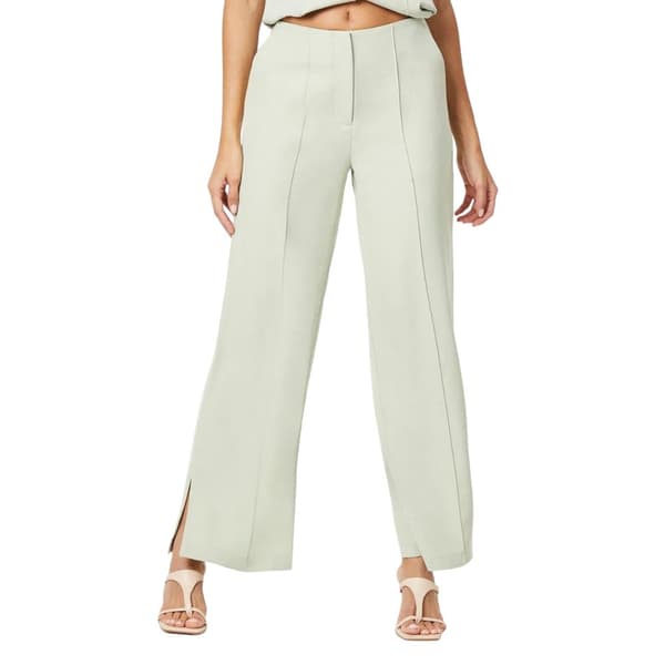 Principles Womens/Ladies Side Slit Pintuck Straight Leg Trousers Sage 16 UK