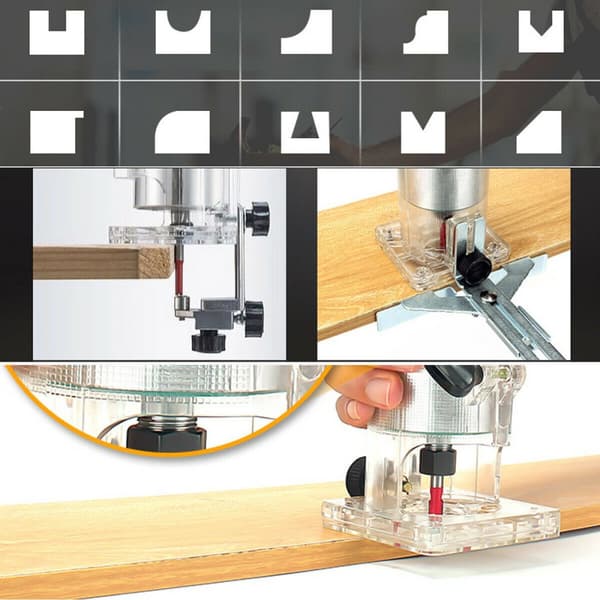 Nytt träbearbetningsverktyg 3st 1/2'' skaftlås Geringsfräs Fräs Fräs Fräs Topplager Trim Trimmönster Frässet Set(3i1)