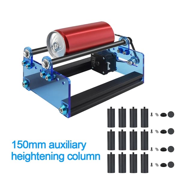 Y-Axis Rotationsmodul för Gravermaskiner, Inkluderar 150mm Höjd Kolumn, Noggrann Motor,Y-Axis Höjningskit