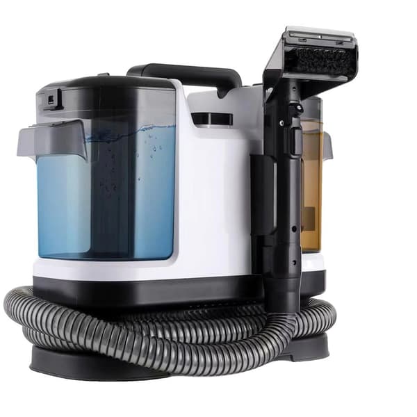 Käsikäyttöinen matonpuhdistin, 500W teho, kaksoisvesisäiliöt,EU, Musta Valkoinen