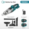 Miniatyrbillede 2 af 2: Elektrisk Støvsuger, 18V Trådløs Bekvemmelighed, 2 Batterier Inkluderet,2 batteri EU-stik