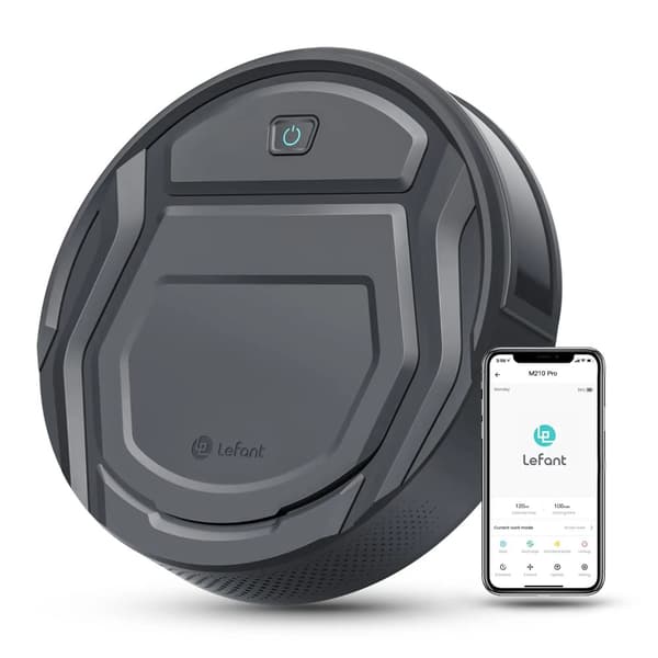 Robotstøvsuger, 2200Pa sugeevne, 120 minutters driftstid, Wi-Fi/App/Alexa kontrol,M210Pro-EU-Sort, EU