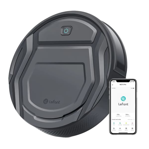 Robotti-imuri, 2200Pa imuteho, 120 minuutin käyttöaika, Wi-Fi/Sovellus/Alexa-ohjaus,EU, M210Pro-EU-Musta