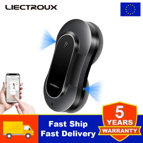 LIECTROUX YW810 Robotti Ikkunanpuhdistaja, Älykäs Navigointi, Tehokas Imu,Kyllä, EU, Musta