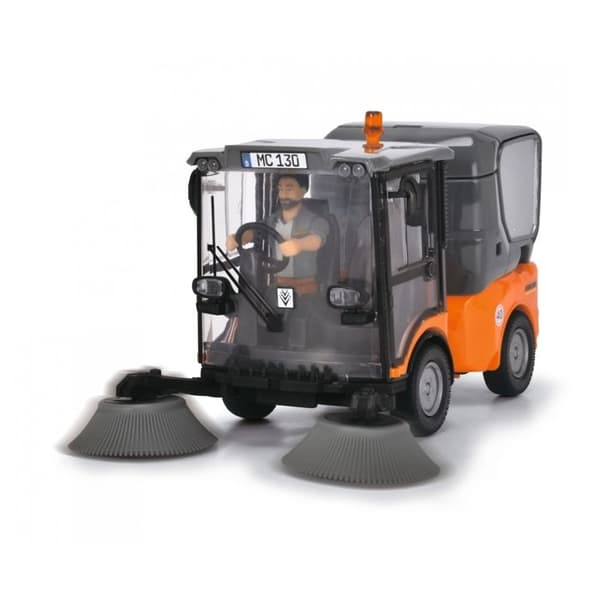 Dickie Toys Toy Sweeper - Kärcher - Vit - Rengöringsfordon med rörlig figur och tillbehör