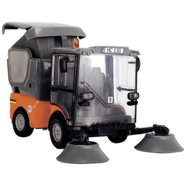 Dickie Toys Toy Sweeper - Kärcher - Vit - Rengöringsfordon med rörlig figur och tillbehör