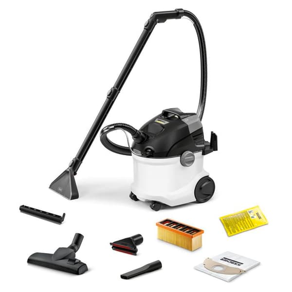 Karcher SE 5 dammsugare - Djup rengöring av tyger - 1000 W Svart, Vit